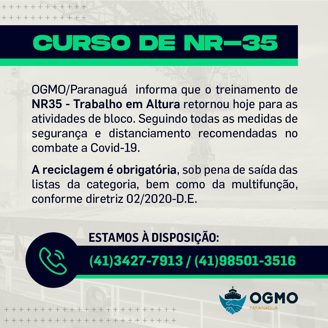 Retorno Curso NR-35 | Bloco