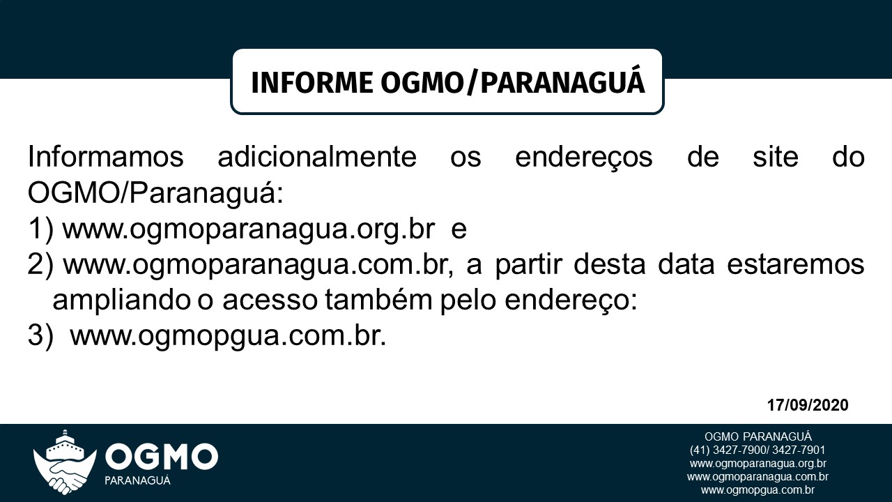 INFORME OGMO/PARANAGUÁ